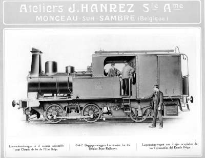 <b>Locomotive-fourgon à 2 essieux accouplés</b><br>pour Chemin de fer de l'Etat Belge